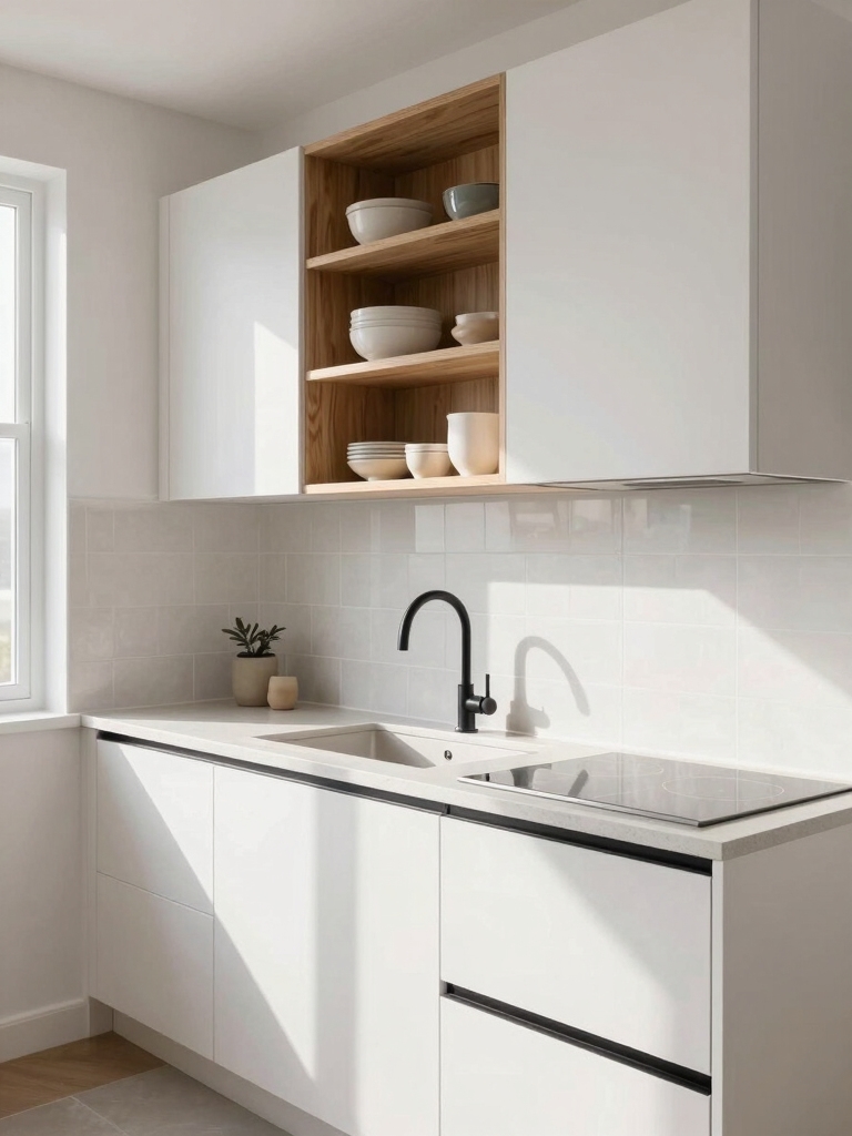 sleek efficient compact kitchen