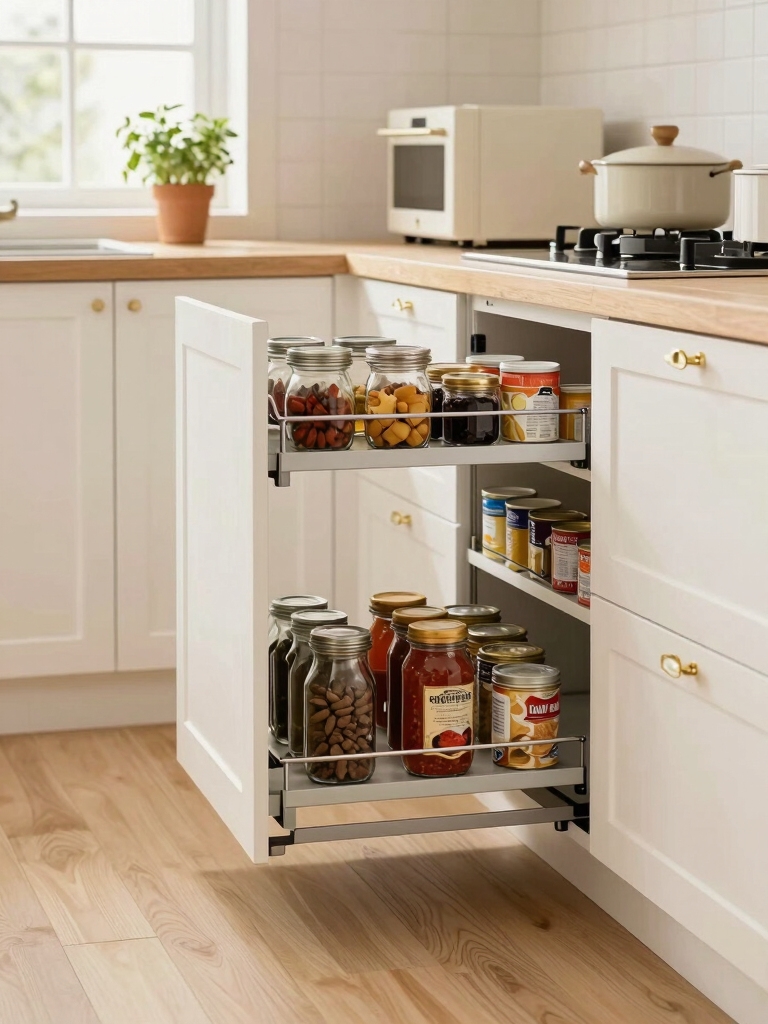 slim pull out pantry towers