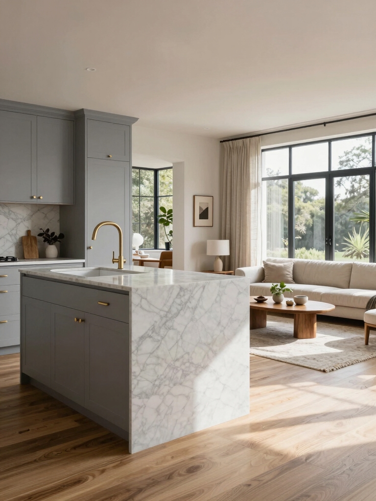 soft grey cohesive open plan