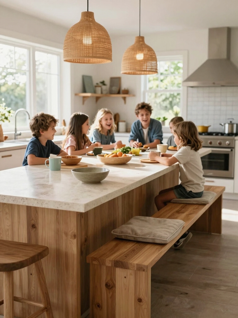 space saving cozy family hub