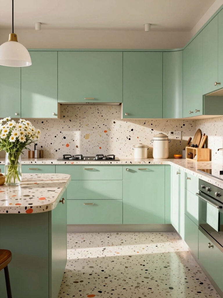 terrazzo charm versus speckled