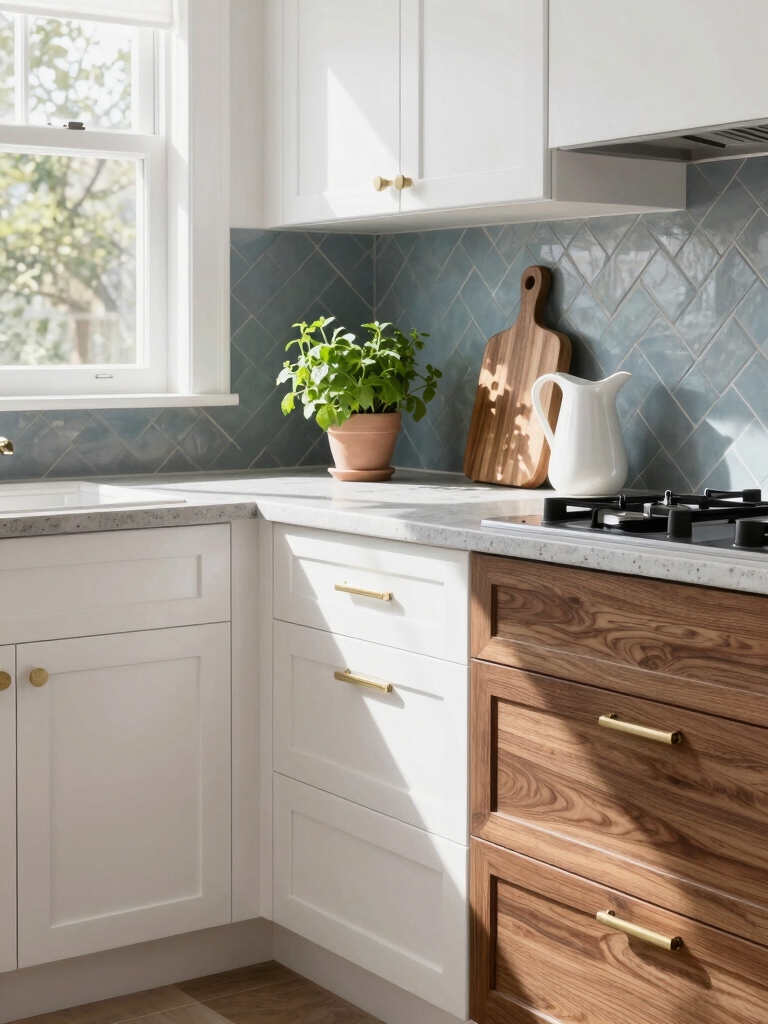 timeless layered white kitchen