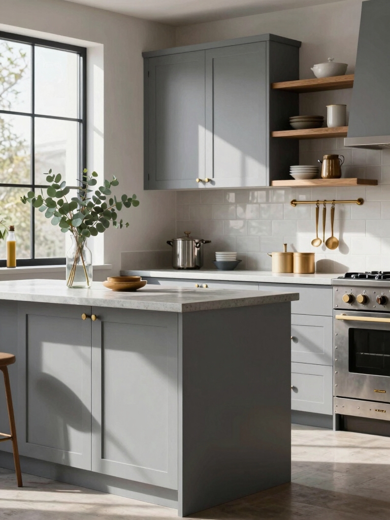 versatile neutral gray kitchen anchor