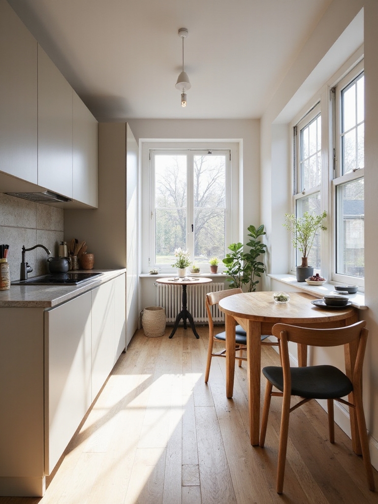 airy connected cozy kitchen diner