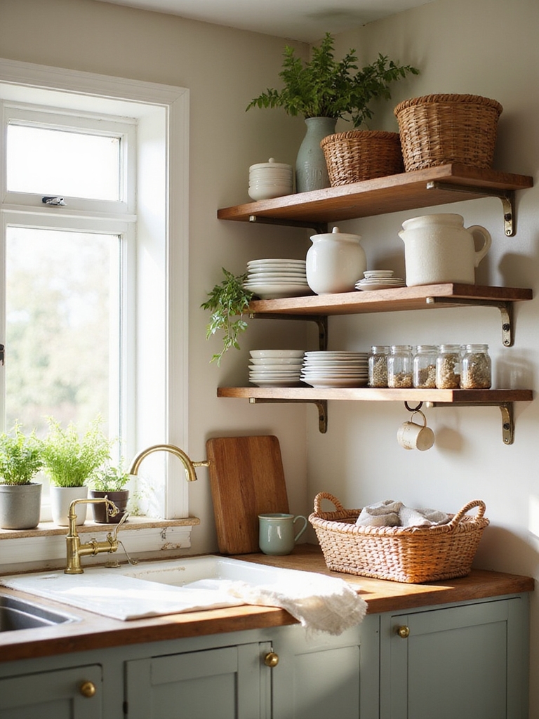 budget friendly diy open cabinets