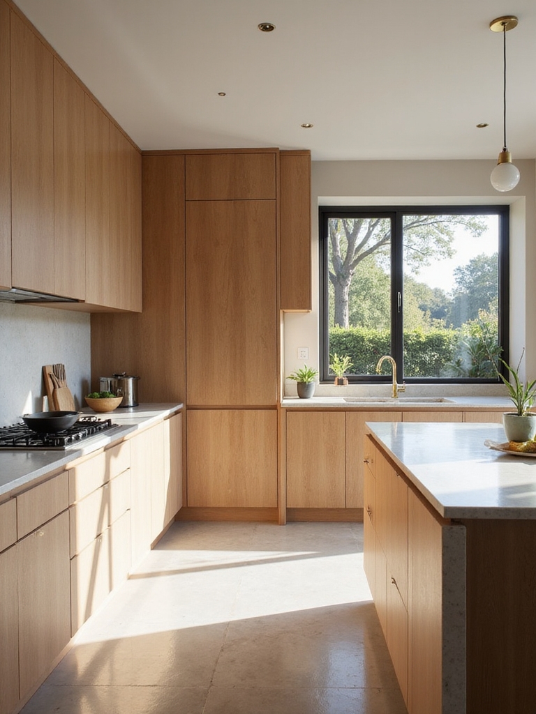 calm concealed rustic kitchen appliances