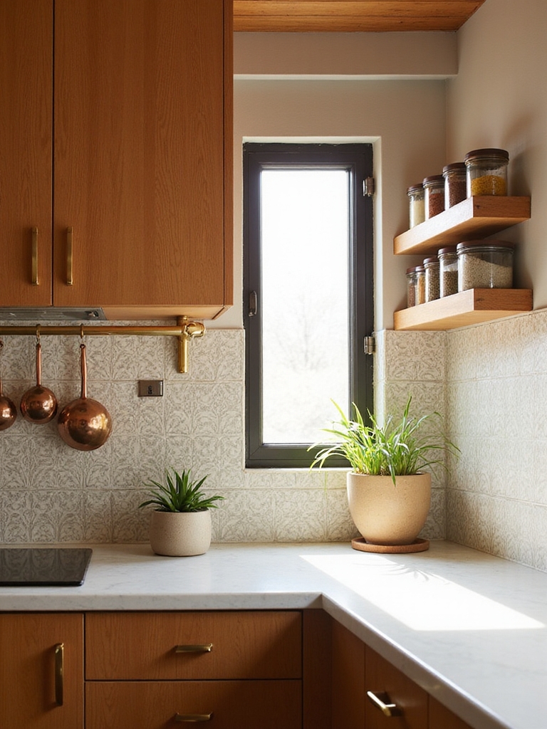 compact contemporary indian kitchen