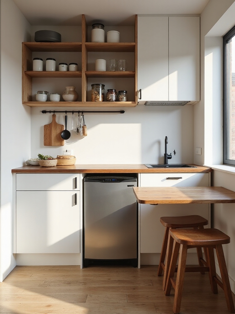 compact functional cozy kitchen design