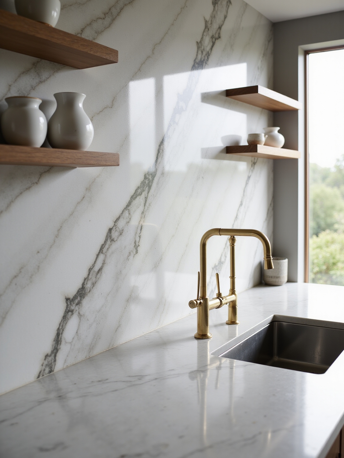 continuous veined large format porcelain