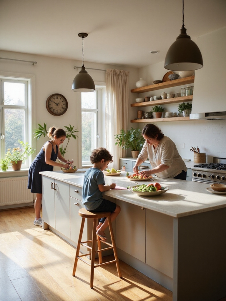 cooking conversation multitasking togetherness