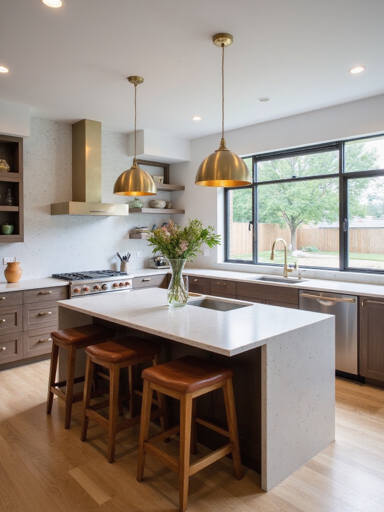 cooktop sink storage seating