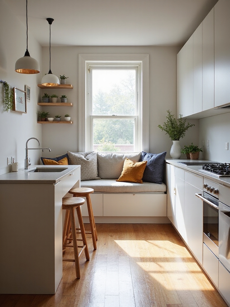cozy functional open plan kitchen