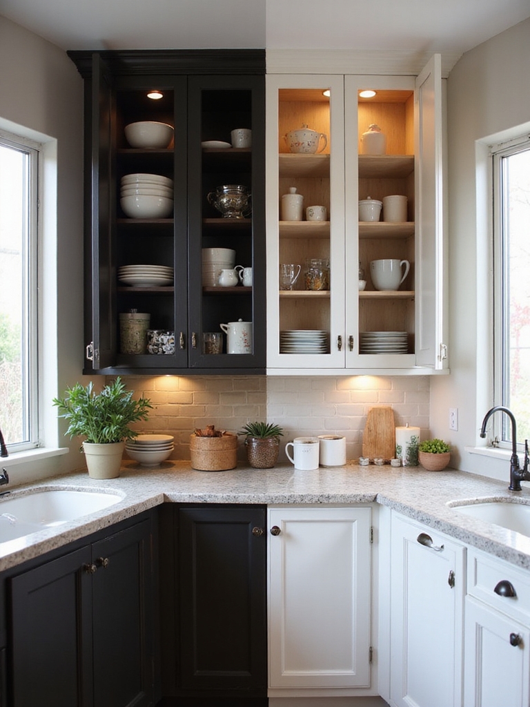 display driven tidy kitchen charm