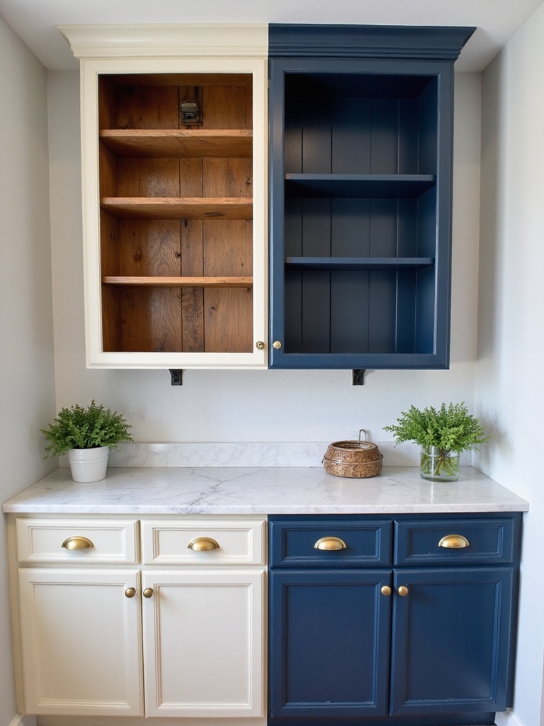 durable high contrast open shelving