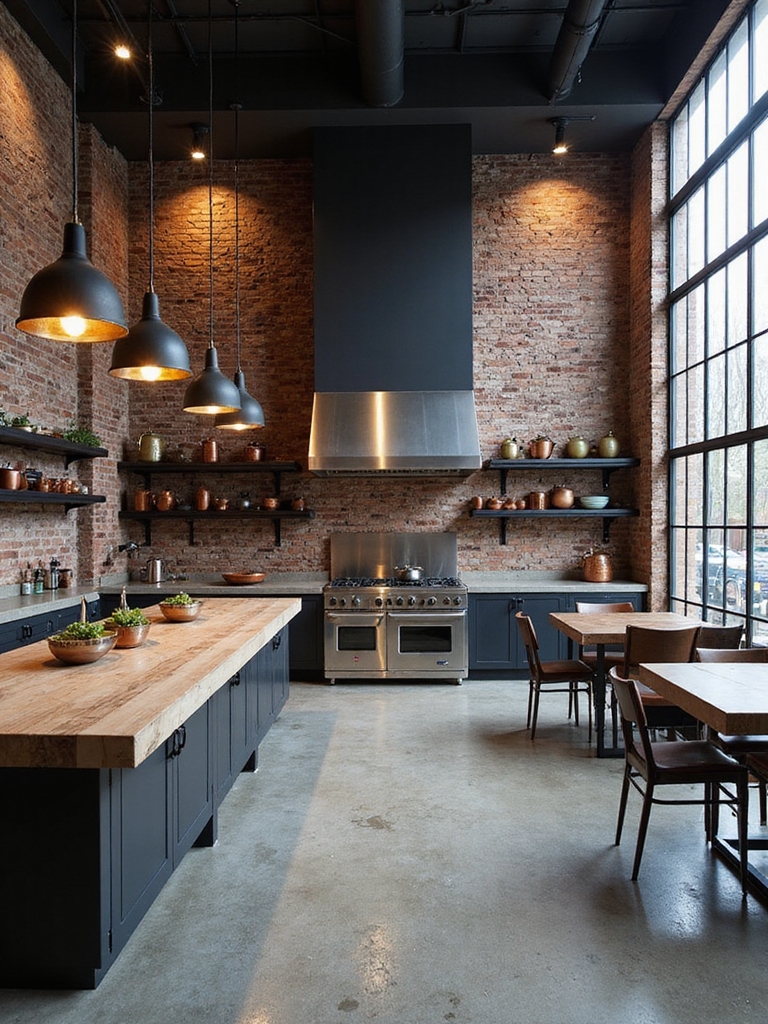 efficient open plan kitchen flow