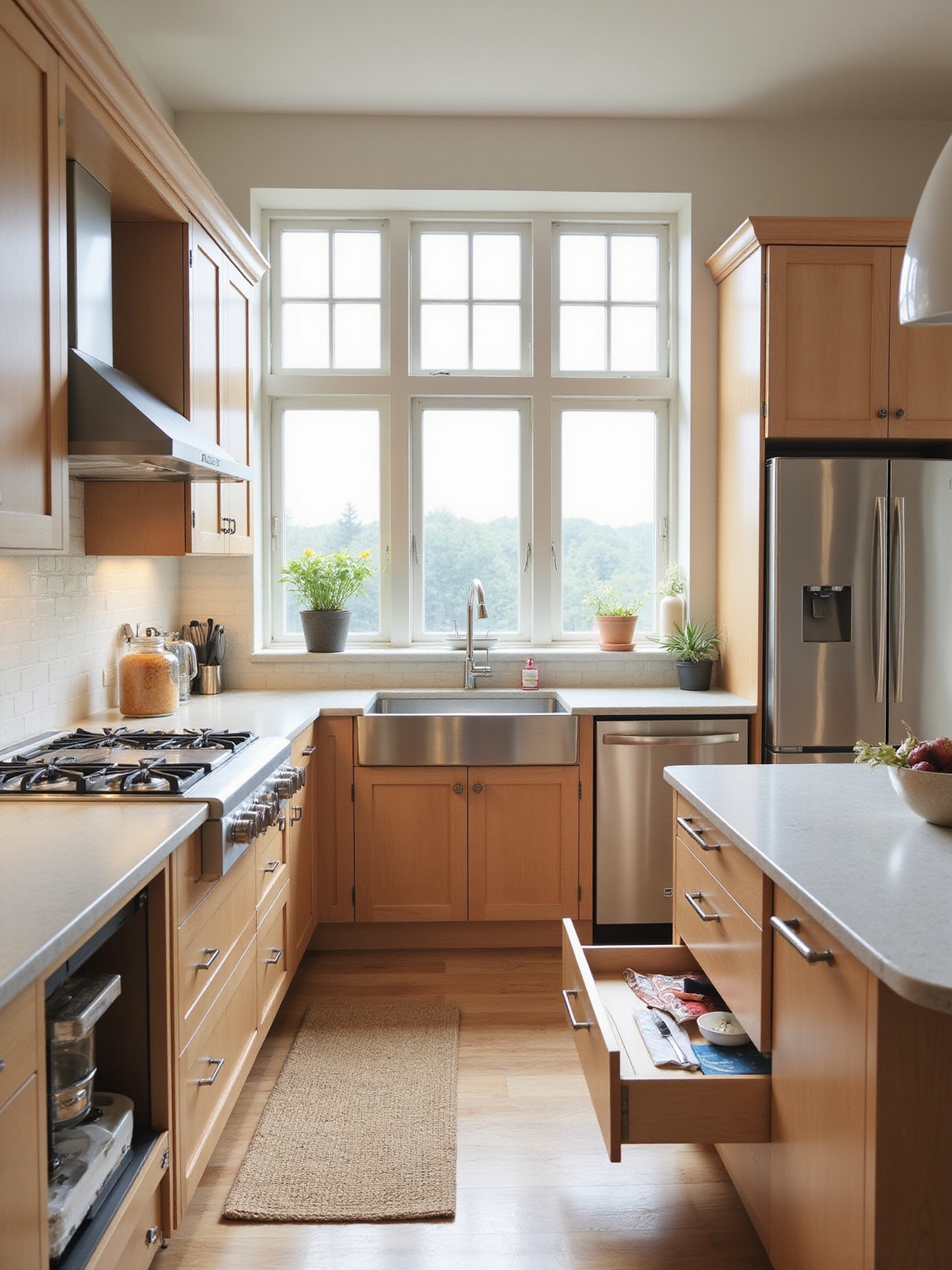 effortless sink stove fridge flow