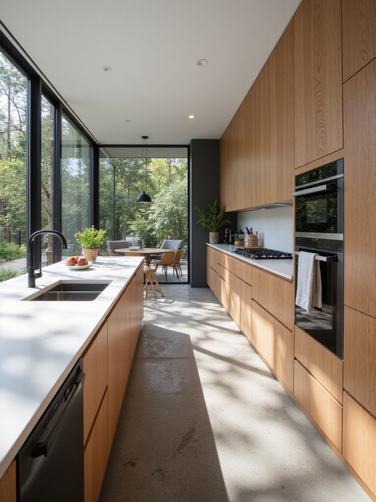 expansive layered flexible kitchen zones