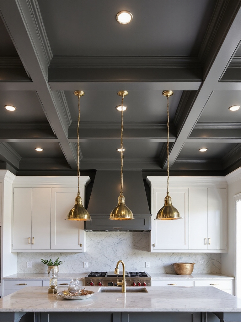 framed rhythmic warm ceiling grids