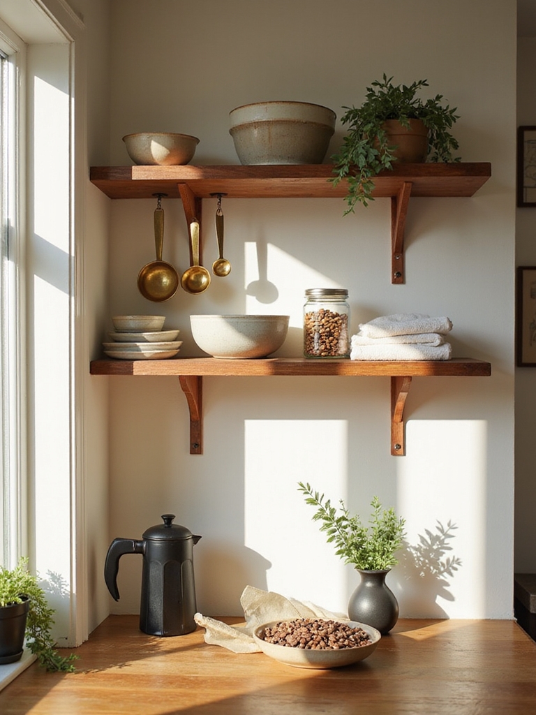 functional stylish kitchen shelf decor