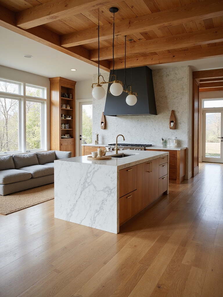 furniture defined open plan zones