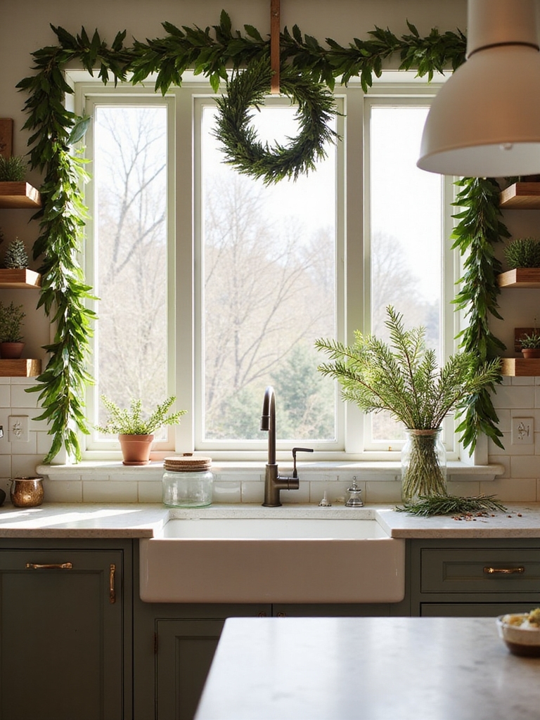 greenery accents without clutter