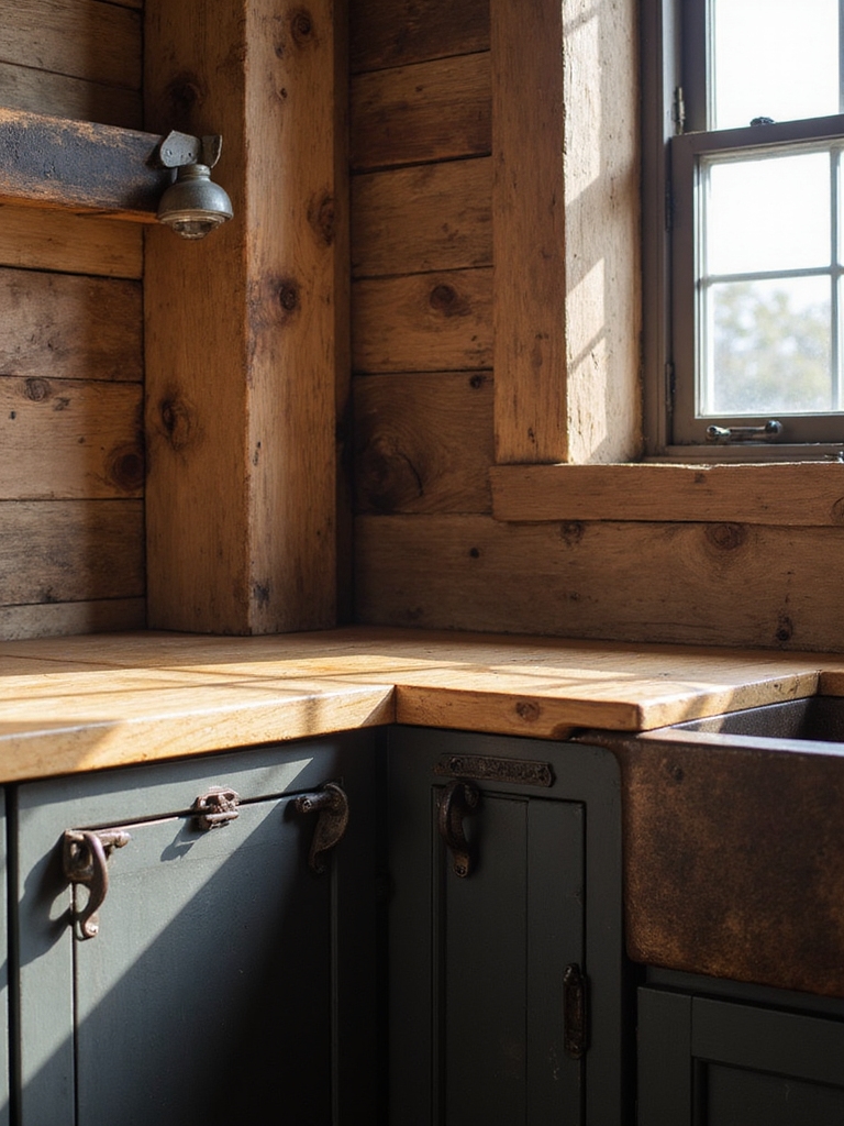 hand forged iron visible joinery