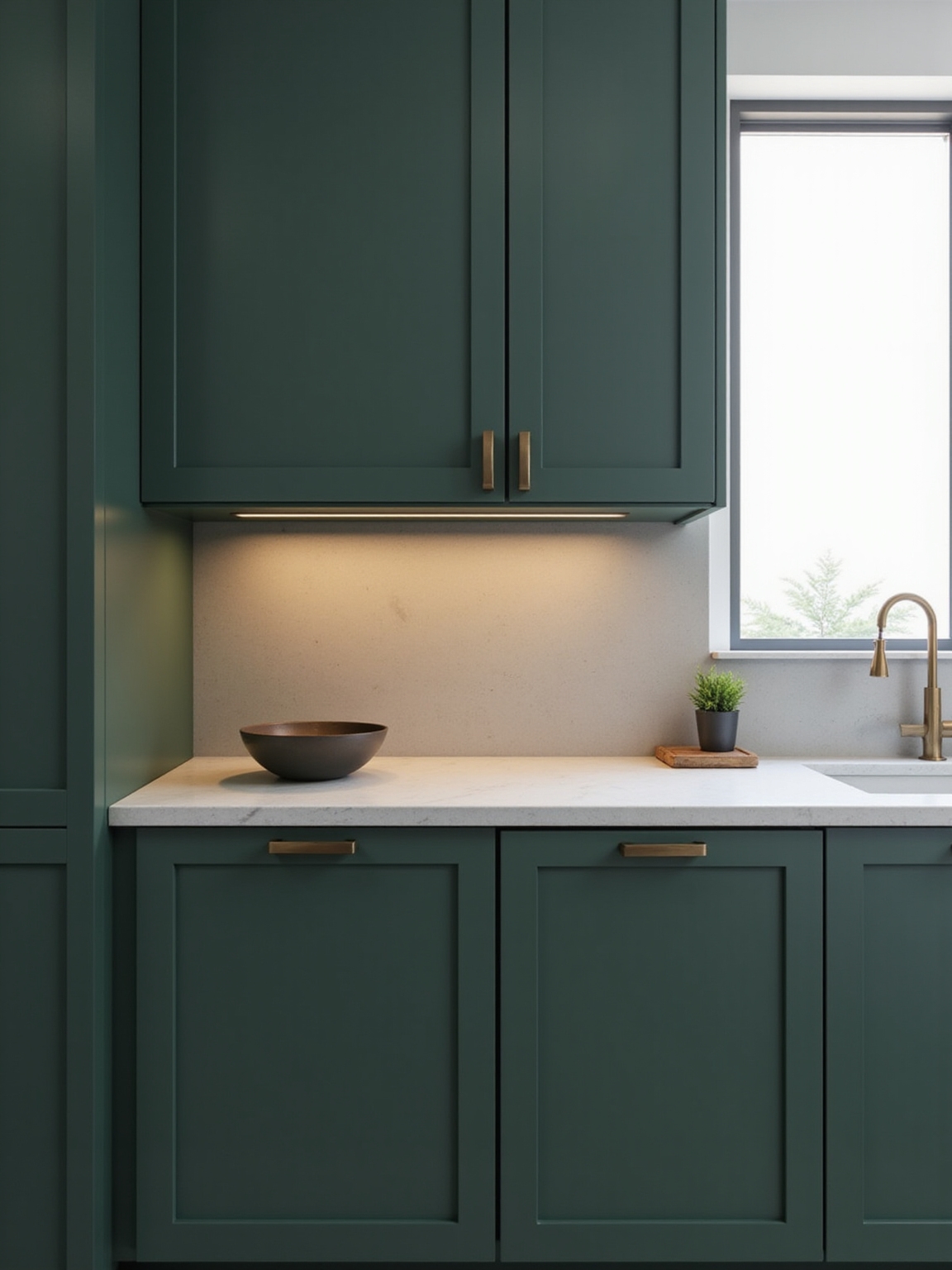 hidden calm through closed cabinets