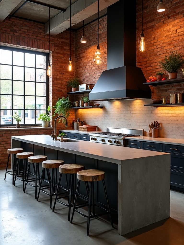 industrial warm faux brick options