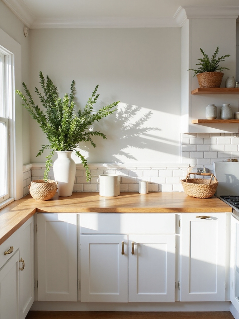 intentional above cabinet gap styling