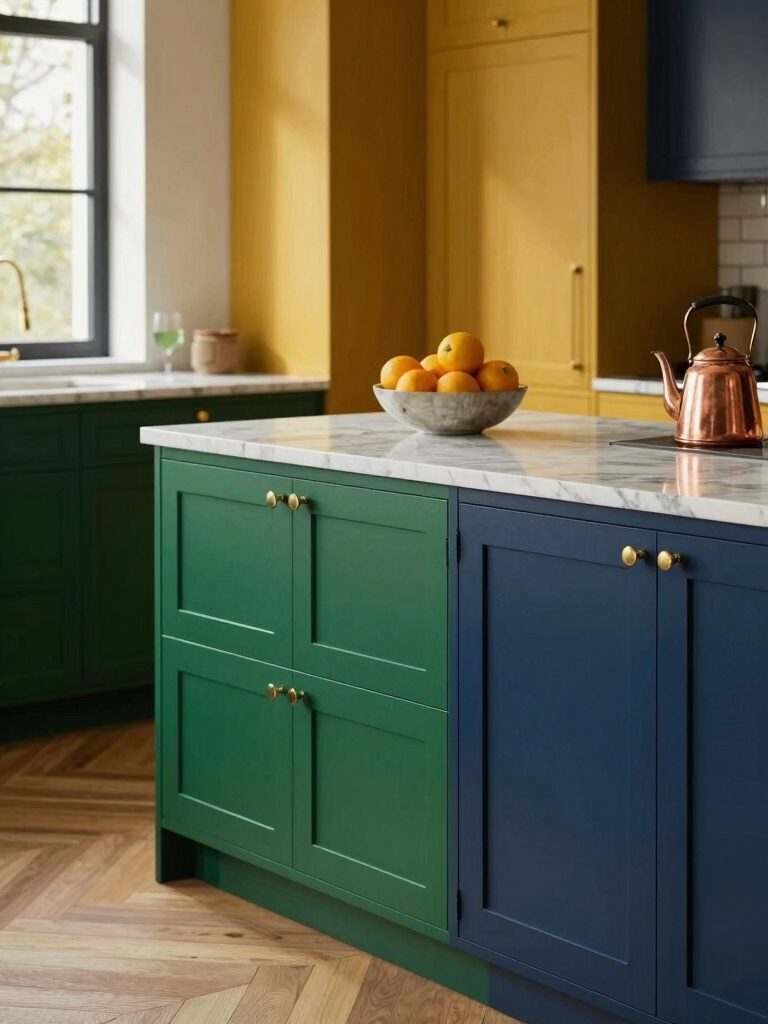 intentional jewel toned cabinet choices