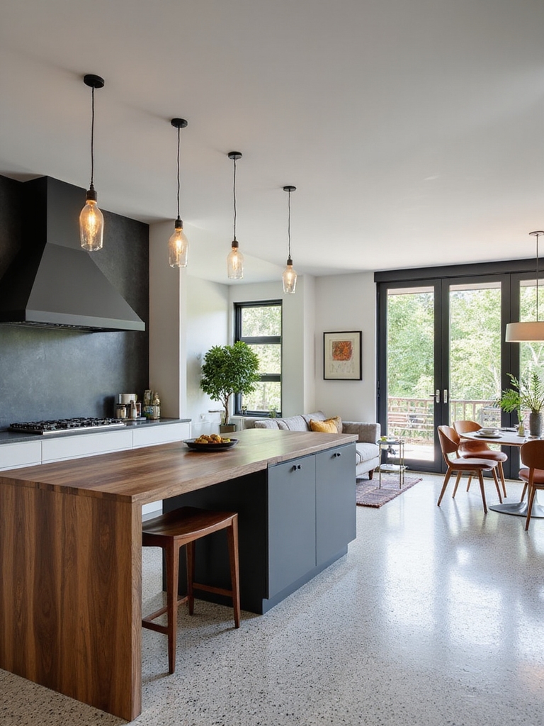 inviting communal island centered layout
