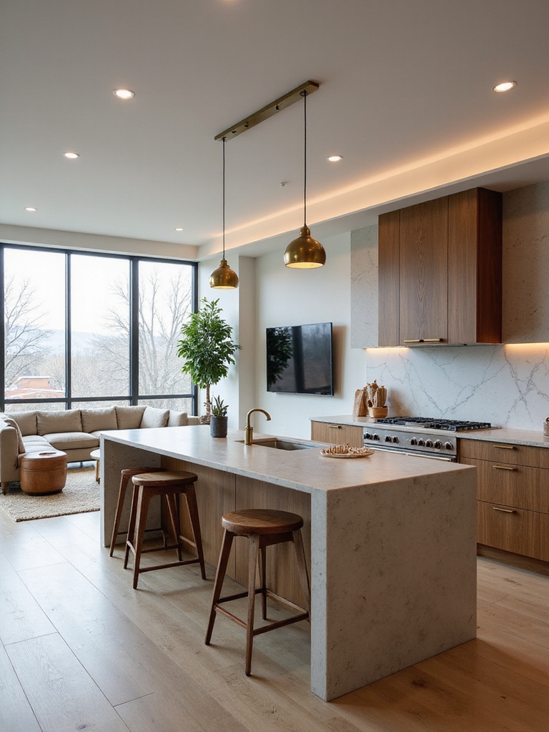island with stools storage