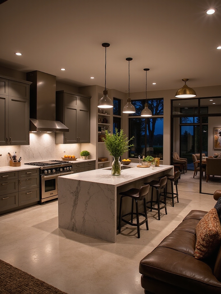 layered lighting for living