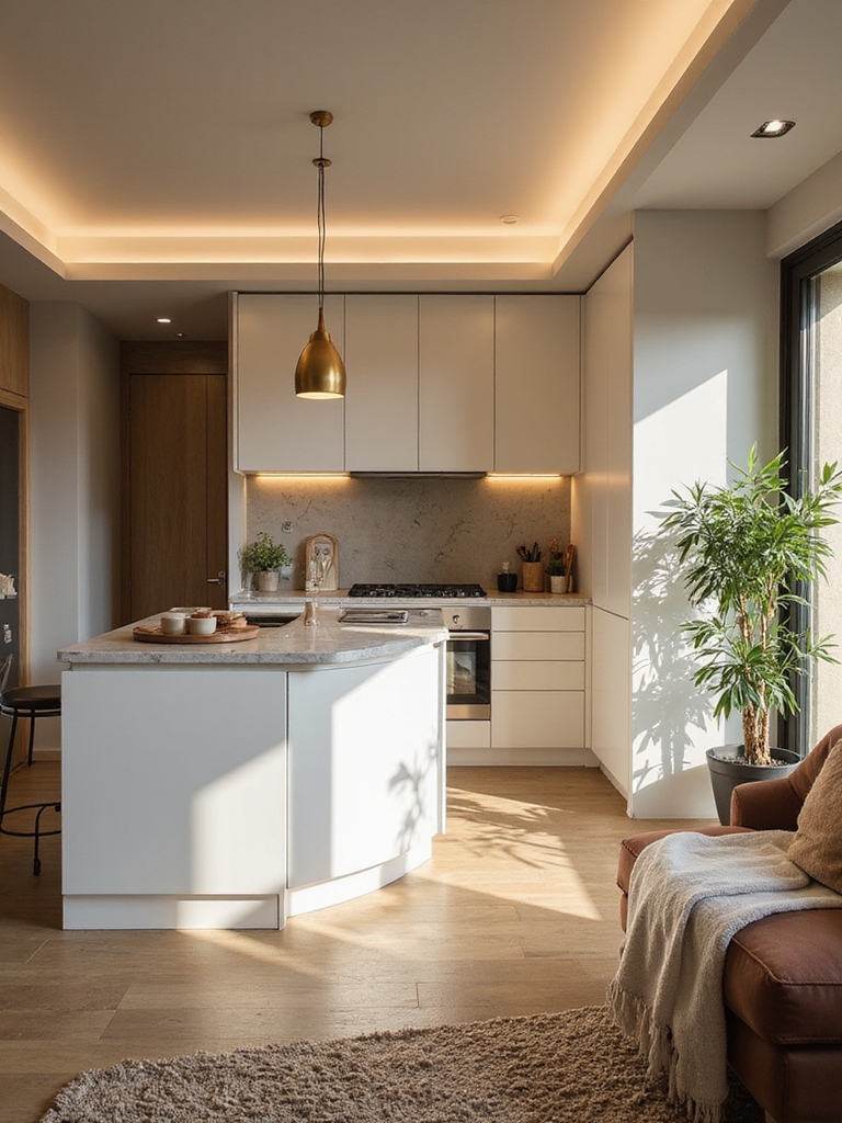 layered lighting for open plan