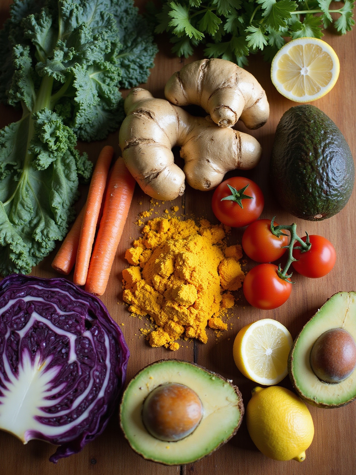 leafy cruciferous colorful roots