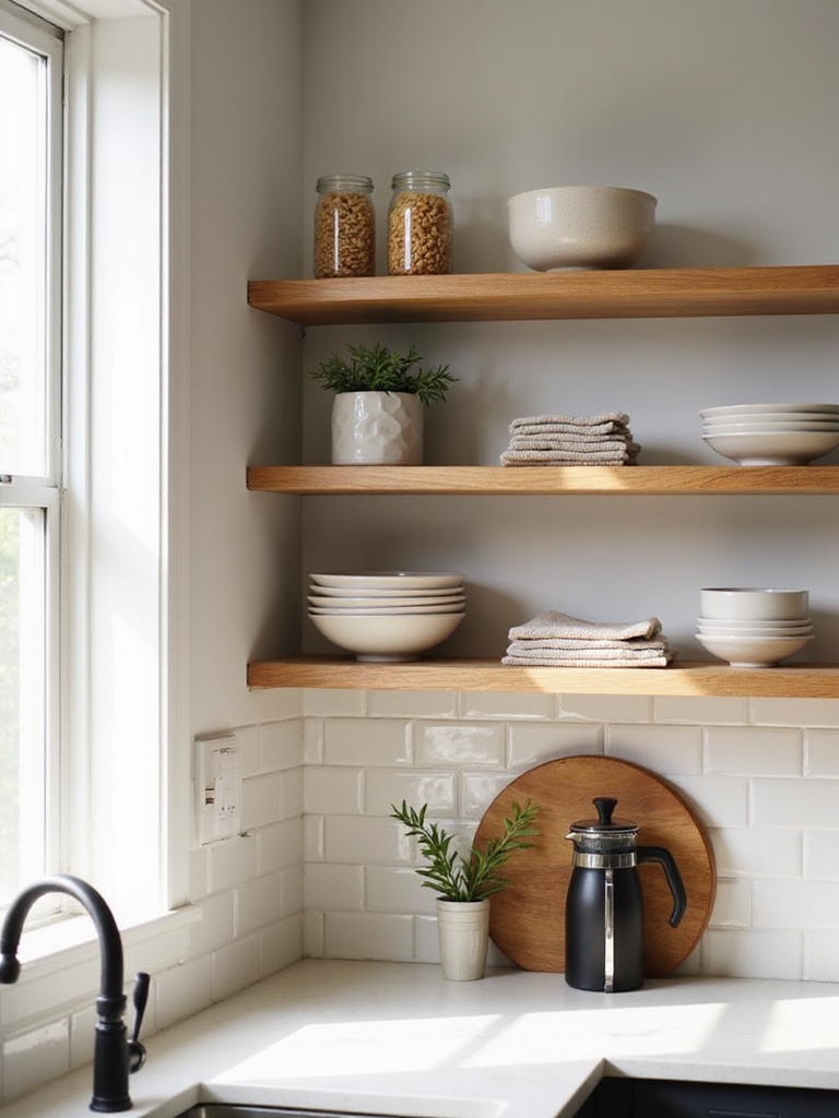 less is more curated open shelving