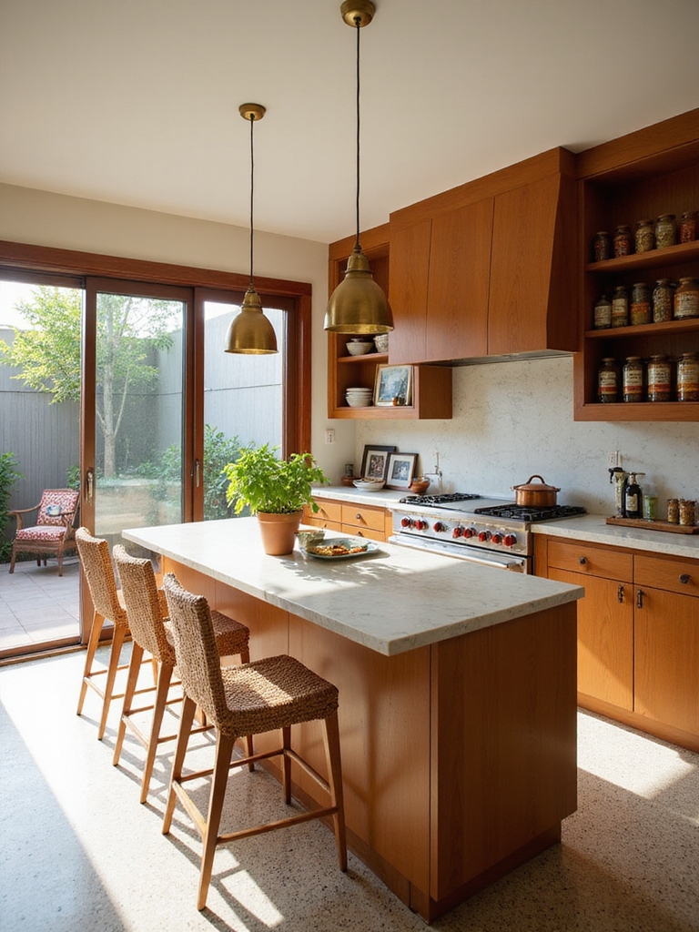light connected organized cooking space