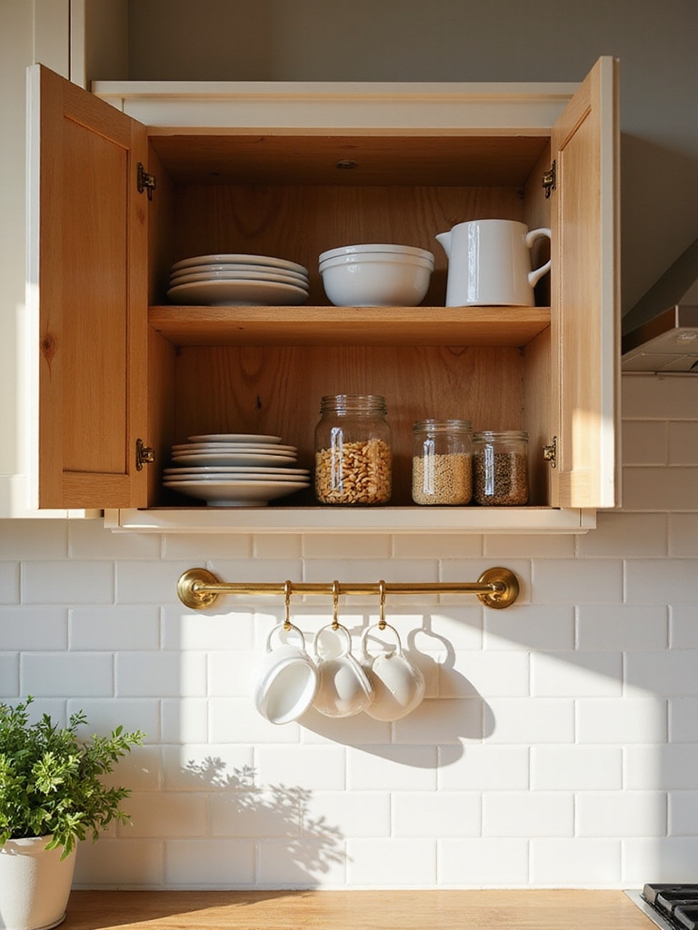 lived in practical open shelving