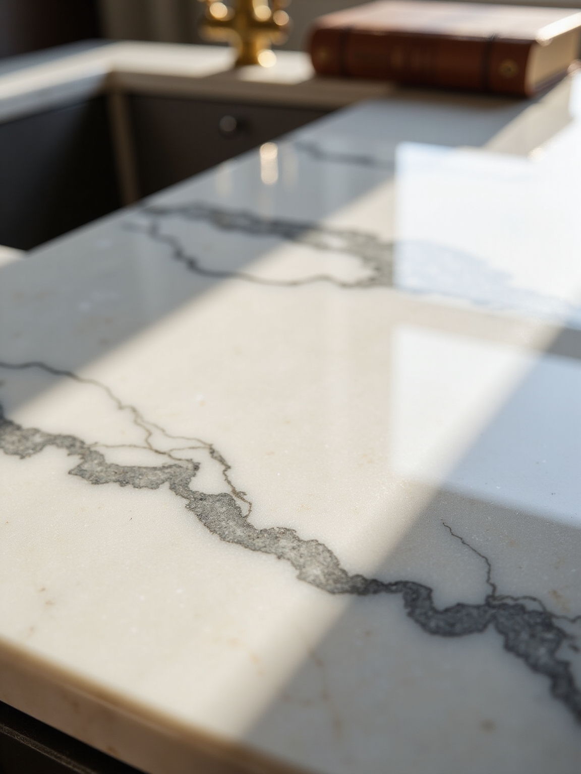 marble veining stains care