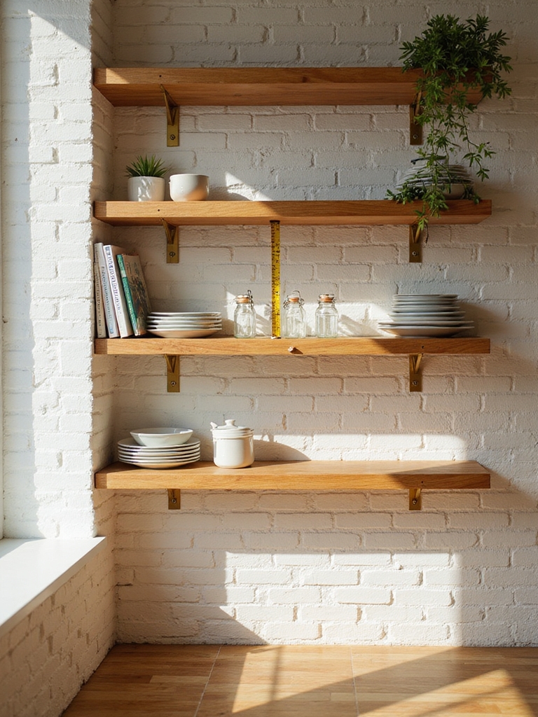measure for balanced shelf spacing