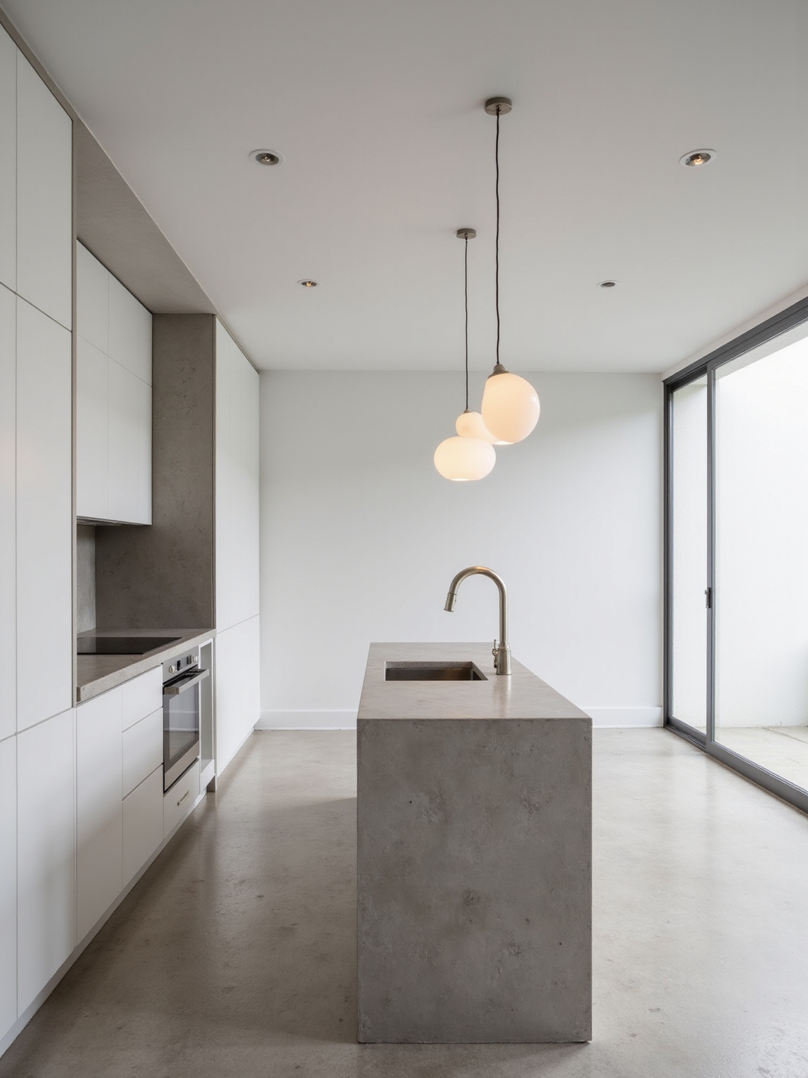 minimalist kitchen functional calm design