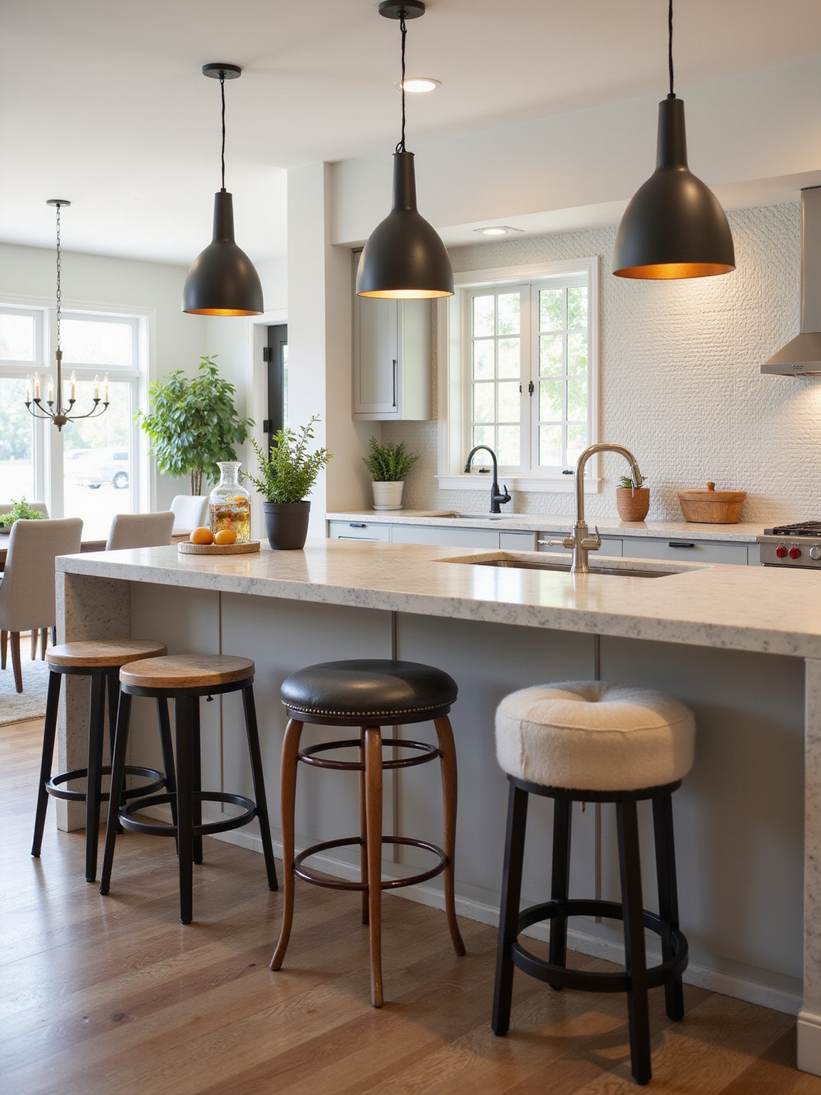 modern casual bar seating