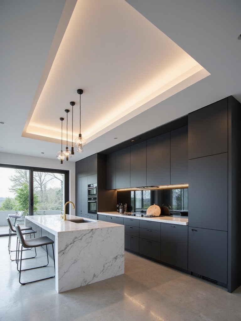 modern kitchen pop ceiling