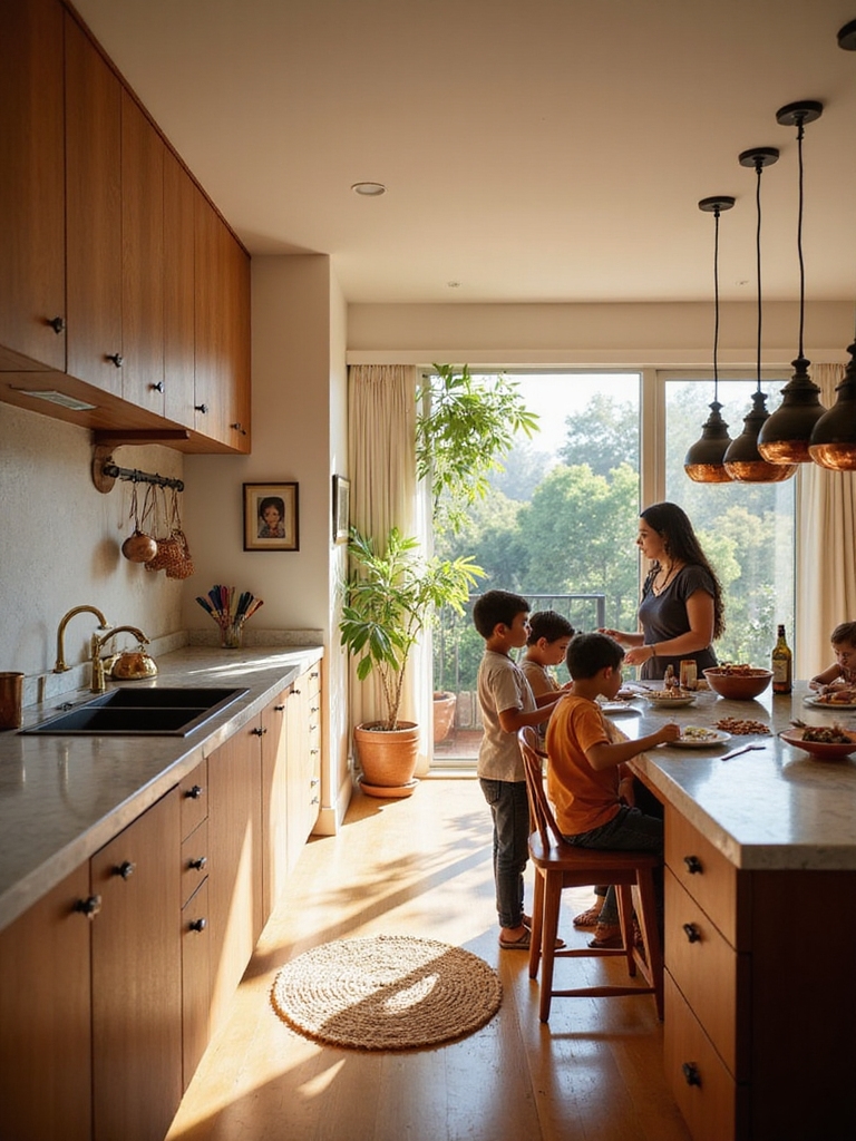 open airy social cooking space