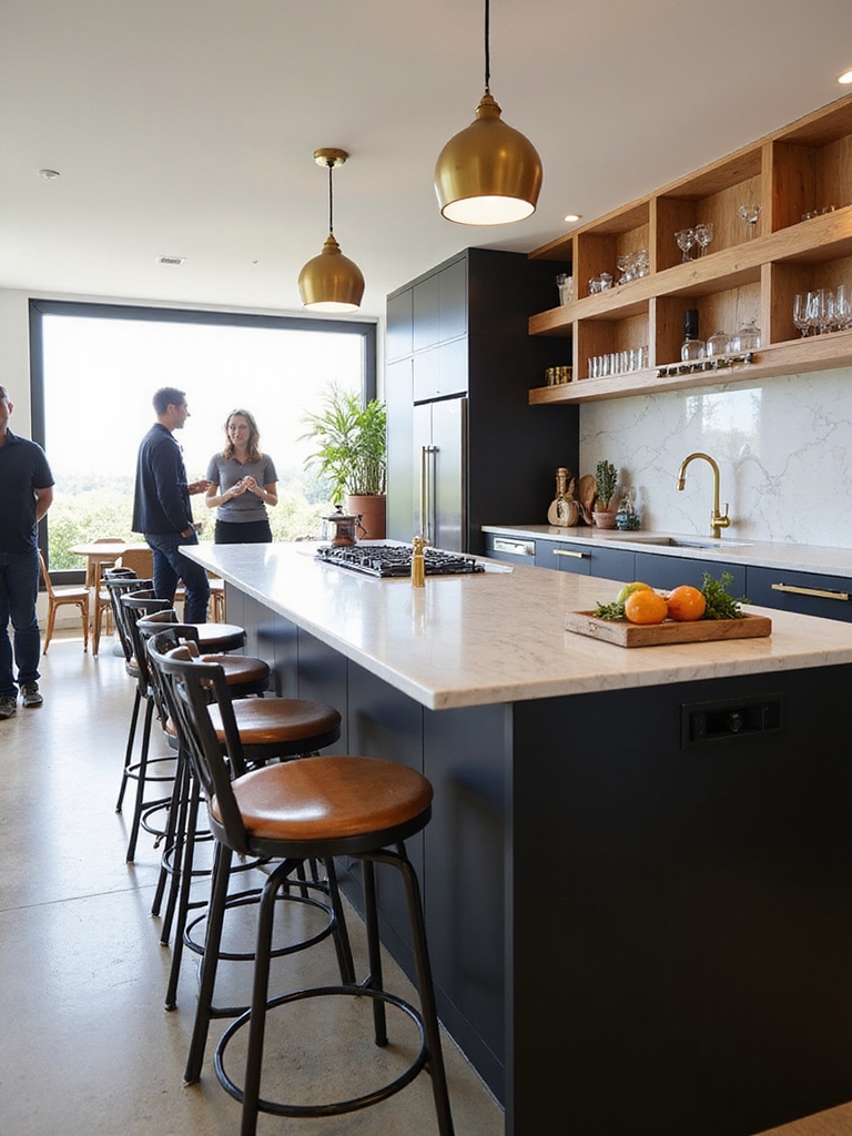 open concept casual home entertaining