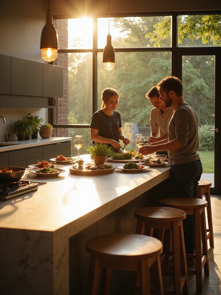open concept kitchen for entertaining