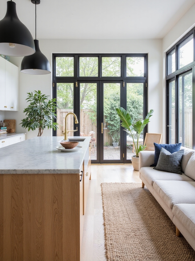 open concept kitchen livingroom designs