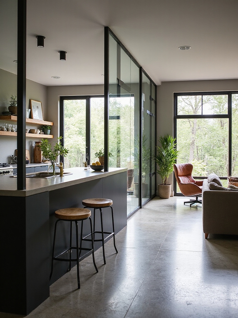 open concept kitchen partition ideas