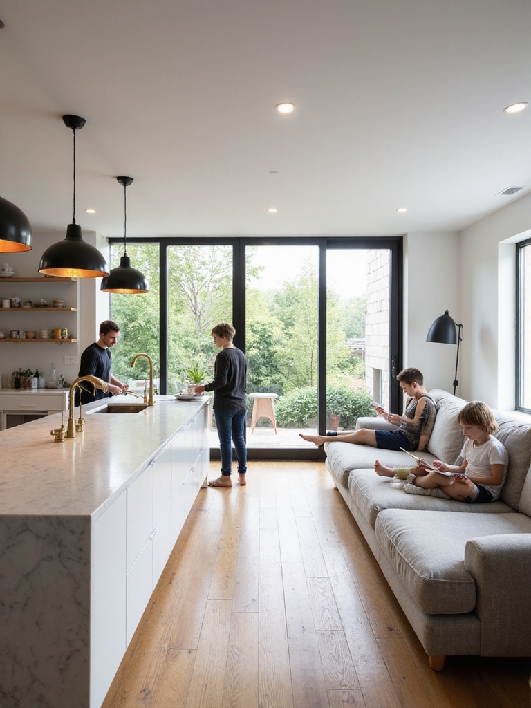 open functional social kitchen