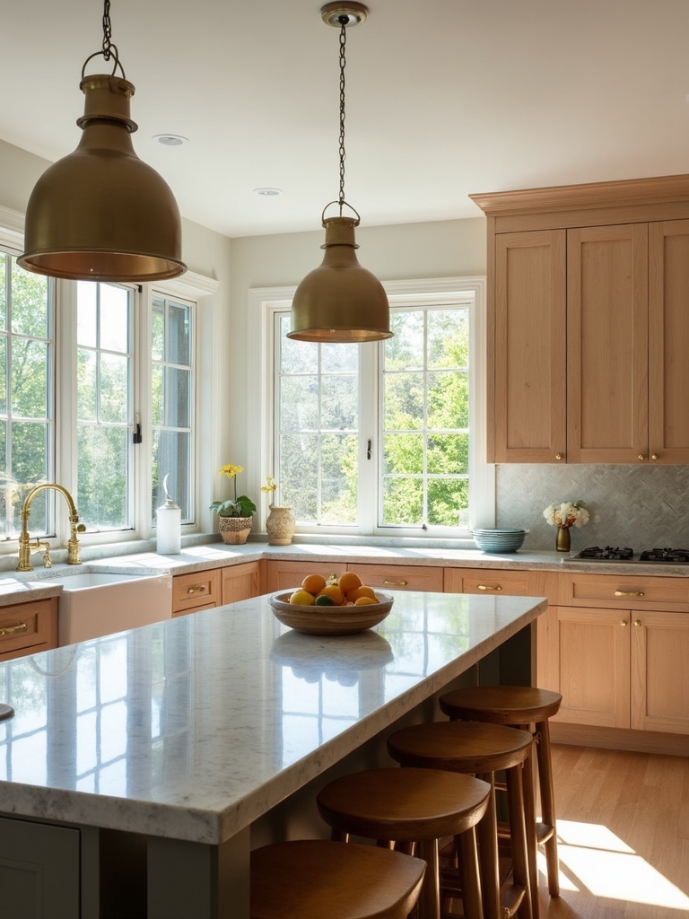 open kitchen island centerpiece